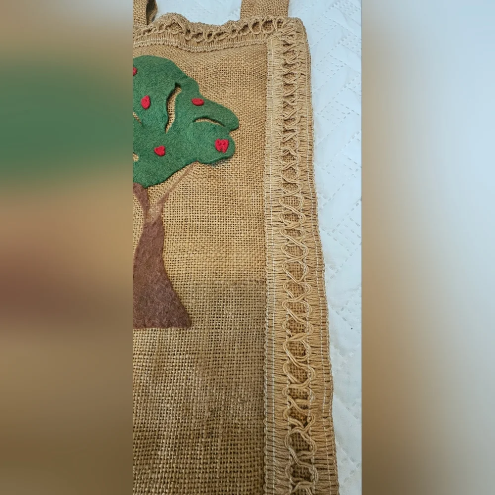Wall Hanging Tapestry Handmade in Burlap Western Dancing design - Picture 6 of 7